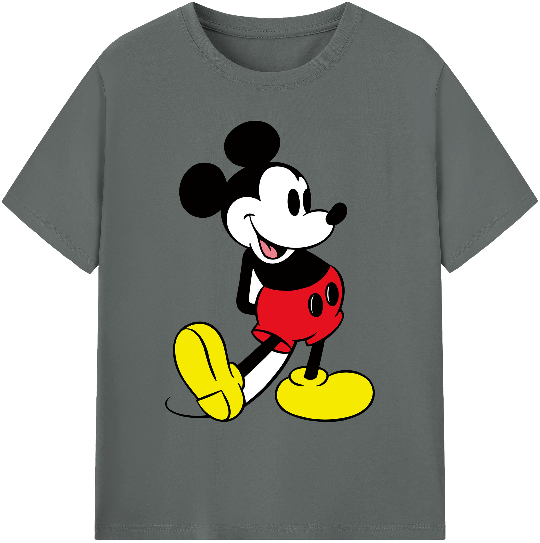 （画像用） ミッキーマウス Mickey Mouse 綿100％ メンズ半袖Tシャツ｜肌触りやわらか＆通気性